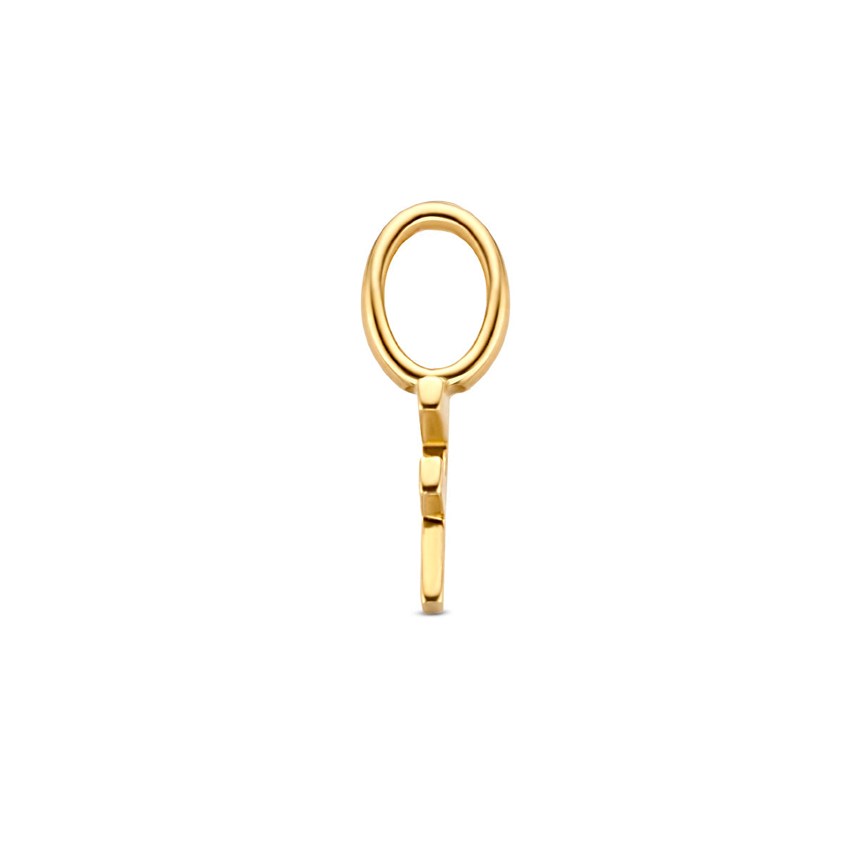 Hanger letter F 9,5 mm 14K geelgoud #Letter_F