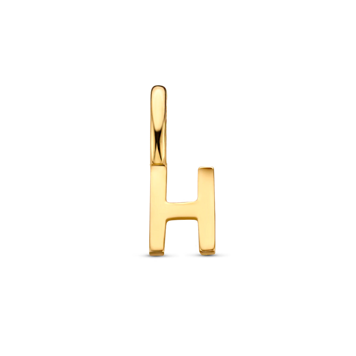 Hanger letter H 9,5 mm 14K geelgoud #Letter_H