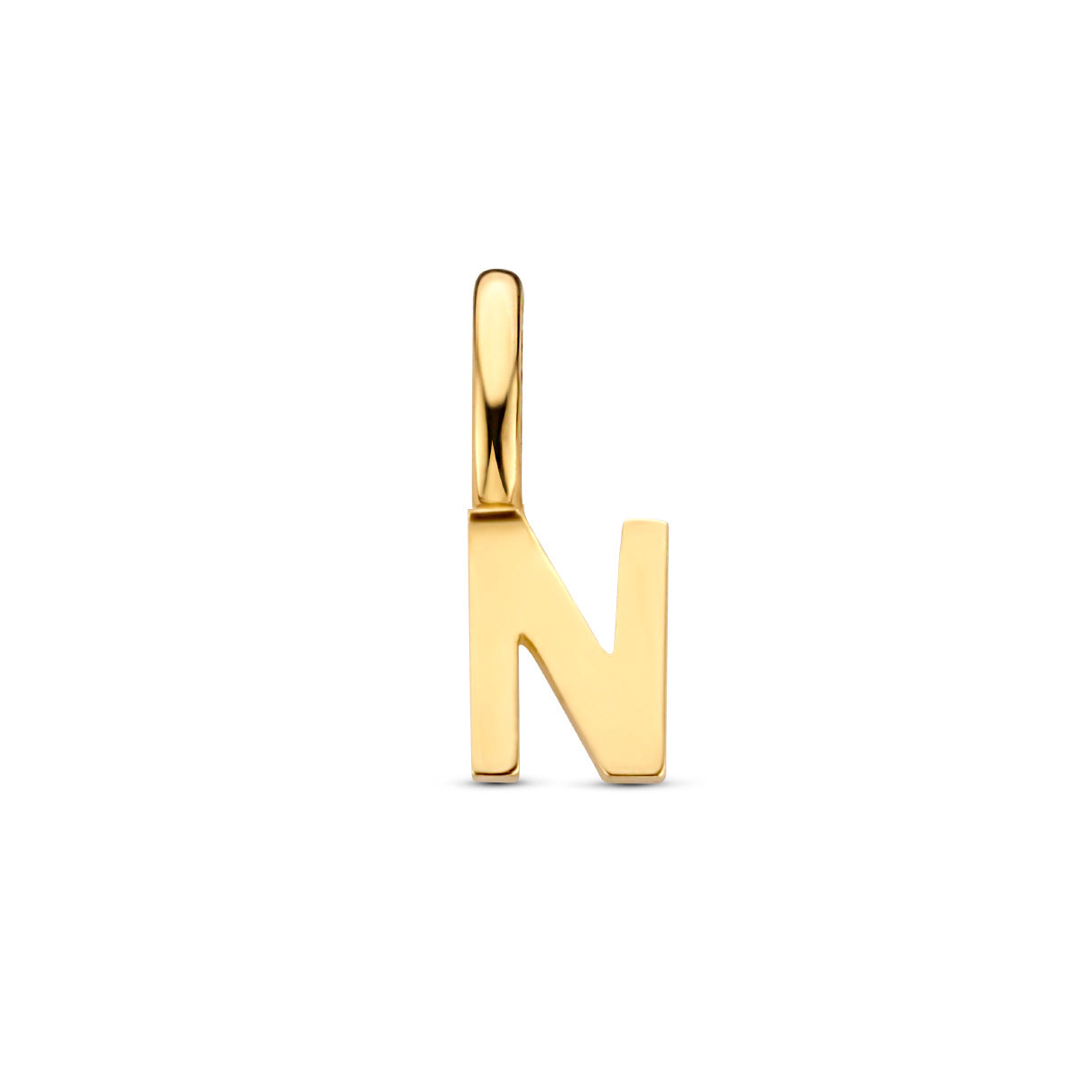 Hanger letter N 9,5 mm 14K geelgoud #Letter_N