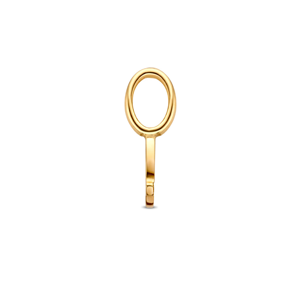 Hanger letter Q 9,5 mm 14K geelgoud #Letter_Q