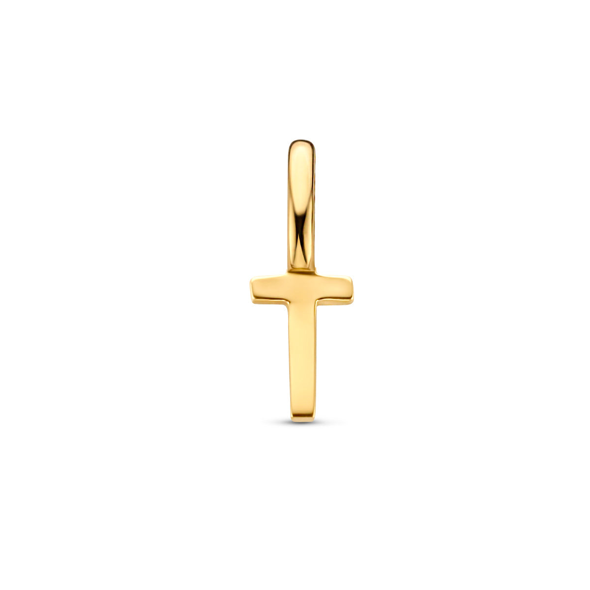 Hanger letter T 9,5 mm 14K geelgoud #Letter_T