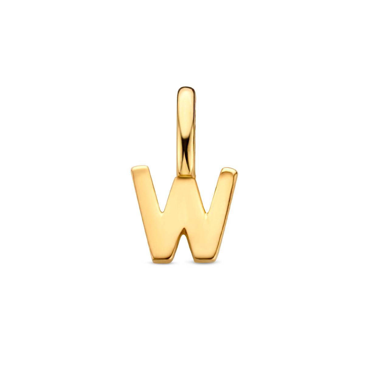 Hanger letter W 9,5 mm 14K geelgoud #Letter_W