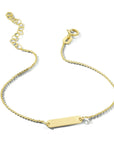 14K Geelgoud Graveerarmband Plaat 3,5 Mm 16 - 19 Cm 4024023 - PansiteNederland.nl
