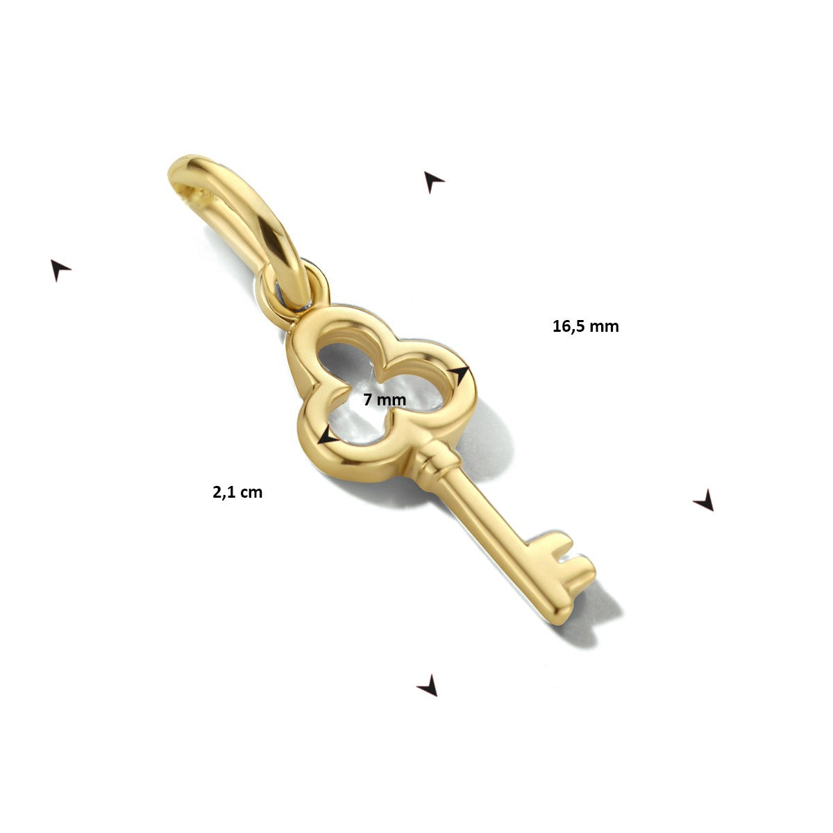 14K geelgoud hanger sleutel 4024059 - PansiteNederland.nl