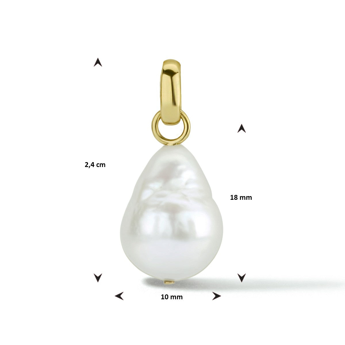 14K geelgoud hanger parel 4024238 - PansiteNederland.nl