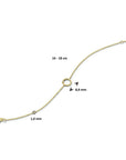 14K Geelgoud Armband Rondje Diamant 16 - 18 Cm 0.01Ct G Si 4024240