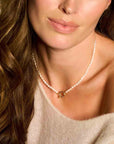 14K geelgoud collier parel 41 cm met groot springslot 4024383 - PansiteNederland.nl