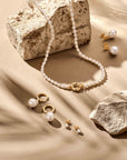 14K geelgoud collier parel 41 cm met groot springslot 4024383 - PansiteNederland.nl