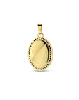 14K geelgoud medaillon ovaal bolletjes 4024389 - PansiteNederland.nl