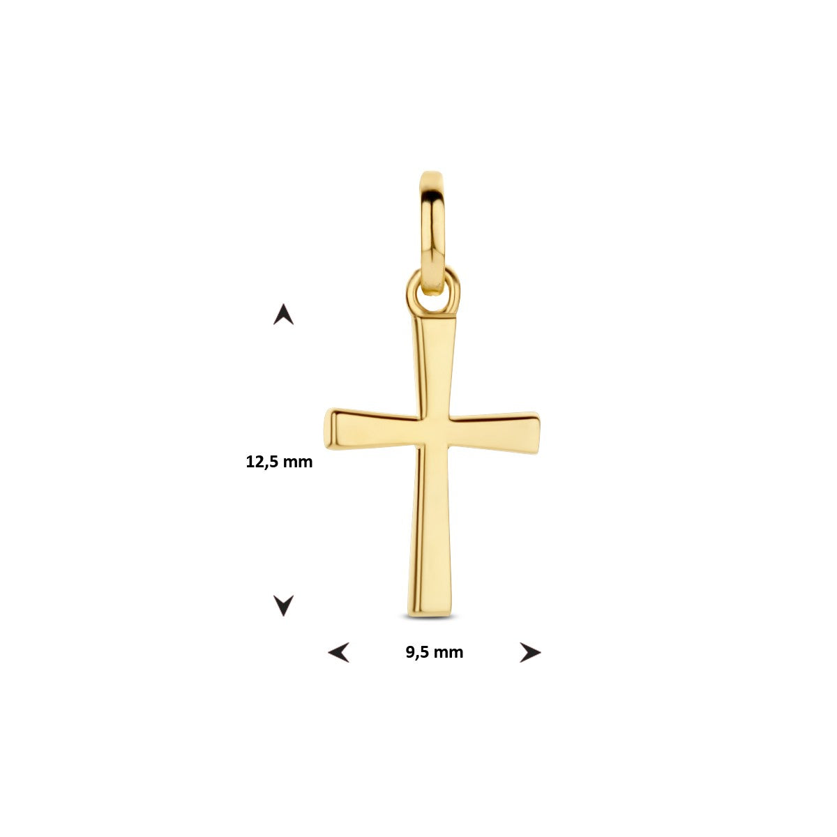 14K geelgoud hanger kruis 4024418 - PansiteNederland.nl