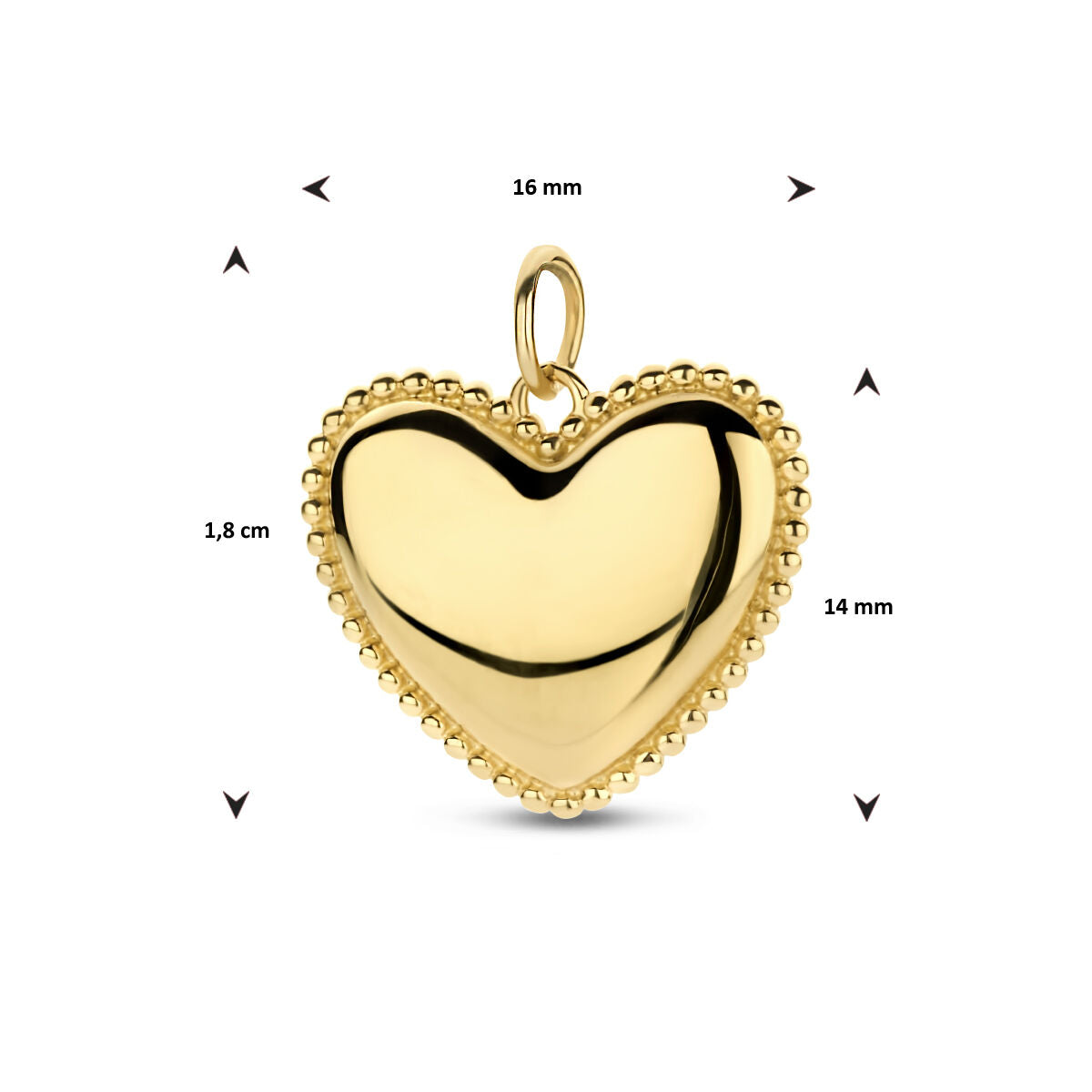 14K geelgoud hanger hart 4024450 - PansiteNederland.nl