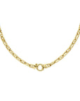 14K geelgoud collier paperclip met balkje ronde buis 5,8 mm 45 cm met groot springslot 4024454 - PansiteNederland.nl