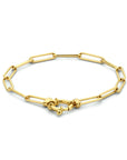 14K Geelgoud Armband Paperclip Ronde Buis 4,0 Mm 18 Cm Met Groot Springslot 4024464 - PansiteNederland.nl
