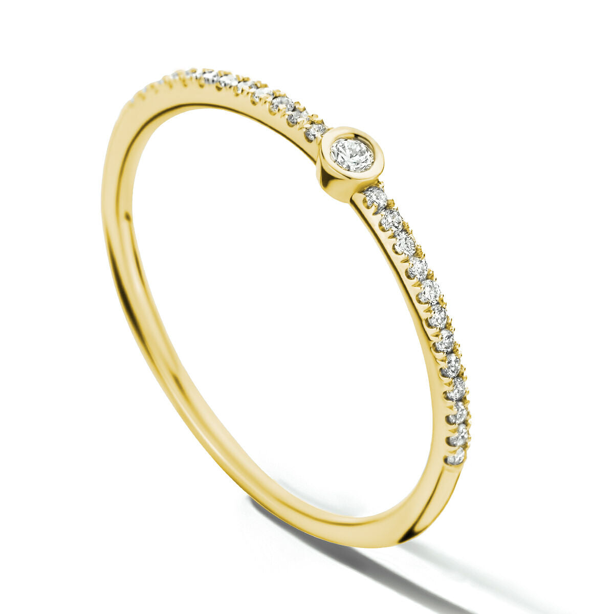 14K Geelgoud Ring Diamant 0.115Ct H Si 4024502 - PansiteNederland.nl