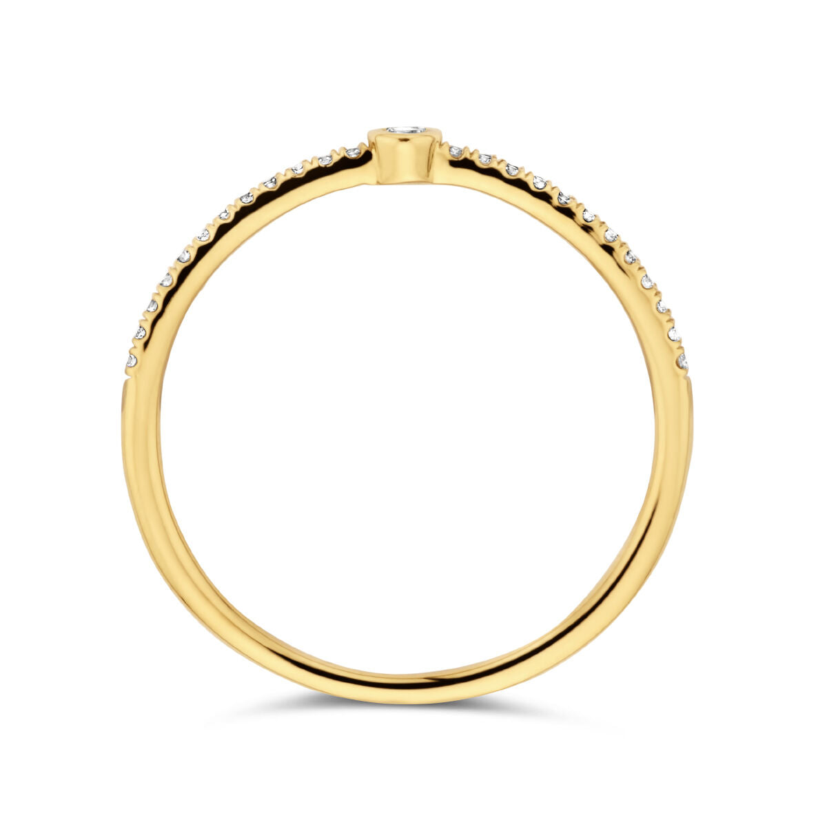 14K Geelgoud Ring Diamant 0.115Ct H Si 4024502 - PansiteNederland.nl