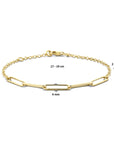 14K Geelgoud Armband Jasseron En Paperclip Ronde Buis 4,0 Mm 17 - 19 Cm 4024534 - PansiteNederland.nl