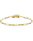14K Geelgoud Armband Paperclip Vierkante Buis 3,0 Mm 18 Cm Met Groot Springslot 4024536 - PansiteNederland.nl