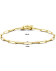 14K Geelgoud Armband Paperclip Vierkante Buis 3,0 Mm 18 Cm Met Groot Springslot 4024536 - PansiteNederland.nl
