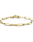 14K Geelgoud Armband Paperclip Vierkante Buis 4,5 Mm 19 Cm Met Groot Springslot 4024538 - PansiteNederland.nl