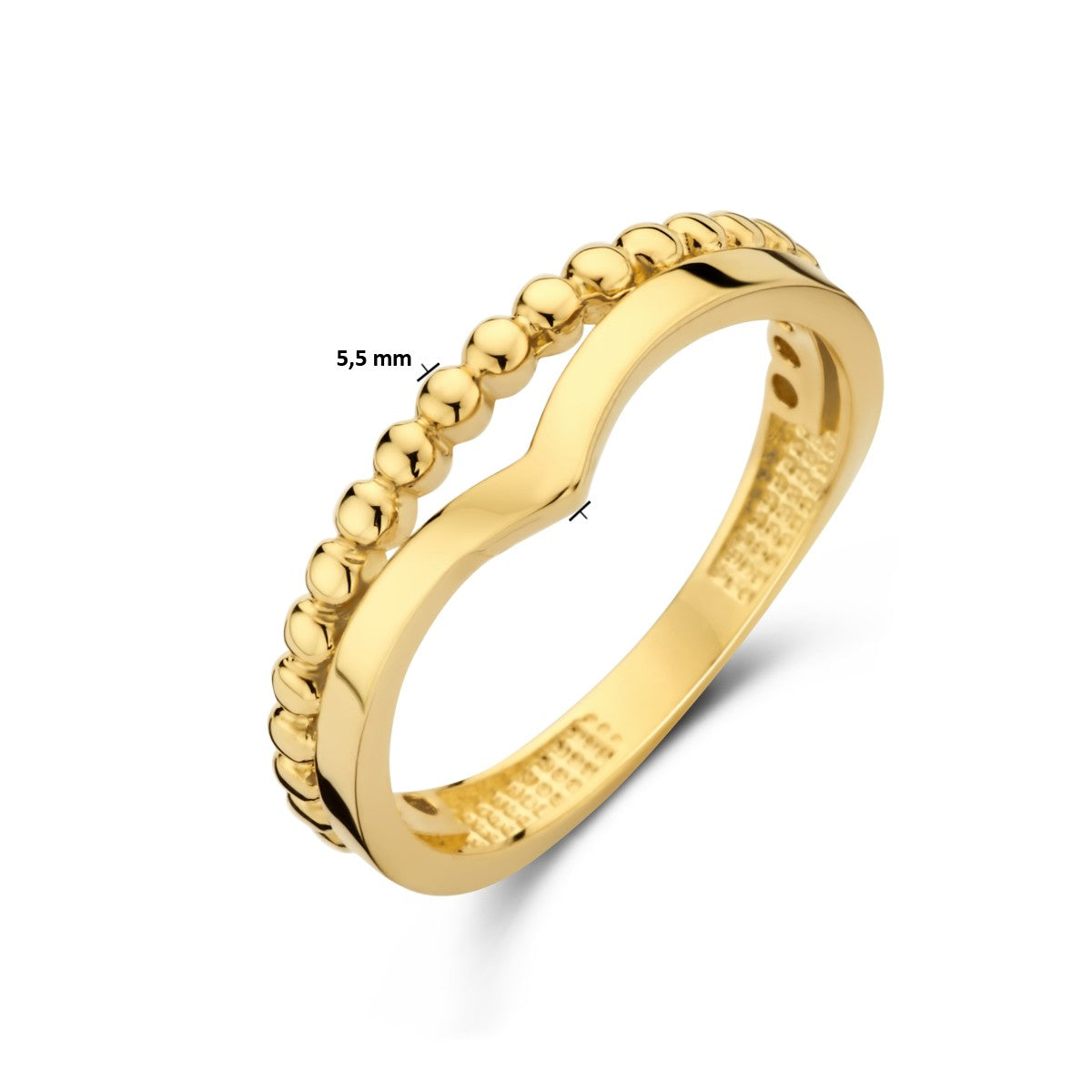 14K Geelgouden ring bolletjes 4024627 - PansiteNederland.nl