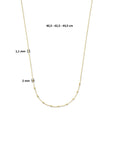 14K geelgoud collier bolletjes 1,1 mm 40,5 - 42,5 - 44,5 cm 4024669