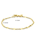14K Geelgoud Armband Anker Met Tussenstuk 11 - 13 Cm 4024675