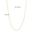 14K geelgoud collier anker met tussenstuk 40 - 42 - 44 cm 4024678