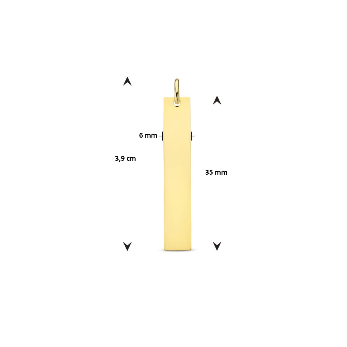 14K geelgoud graveerhanger 4024683 - PansiteNederland.nl