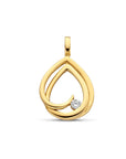 14K geelgoud hanger diamant 0.06ct h si 4024694 - PansiteNederland.nl