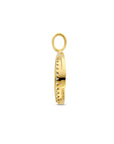 14K geelgoud hanger rondje diamant 0.13ct h si 4024699