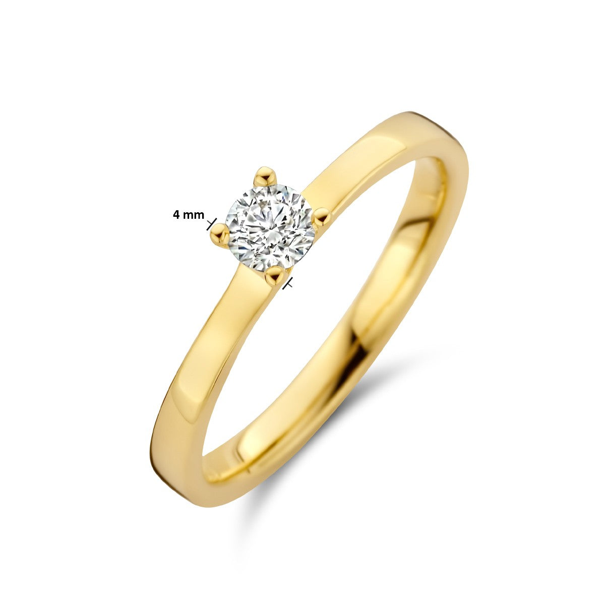 14K Geelgoud Ring Diamant 0.25Ct H Si 4024726 - PansiteNederland.nl
