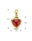 14K geelgoud hanger hart granaat 4024781 - PansiteNederland.nl