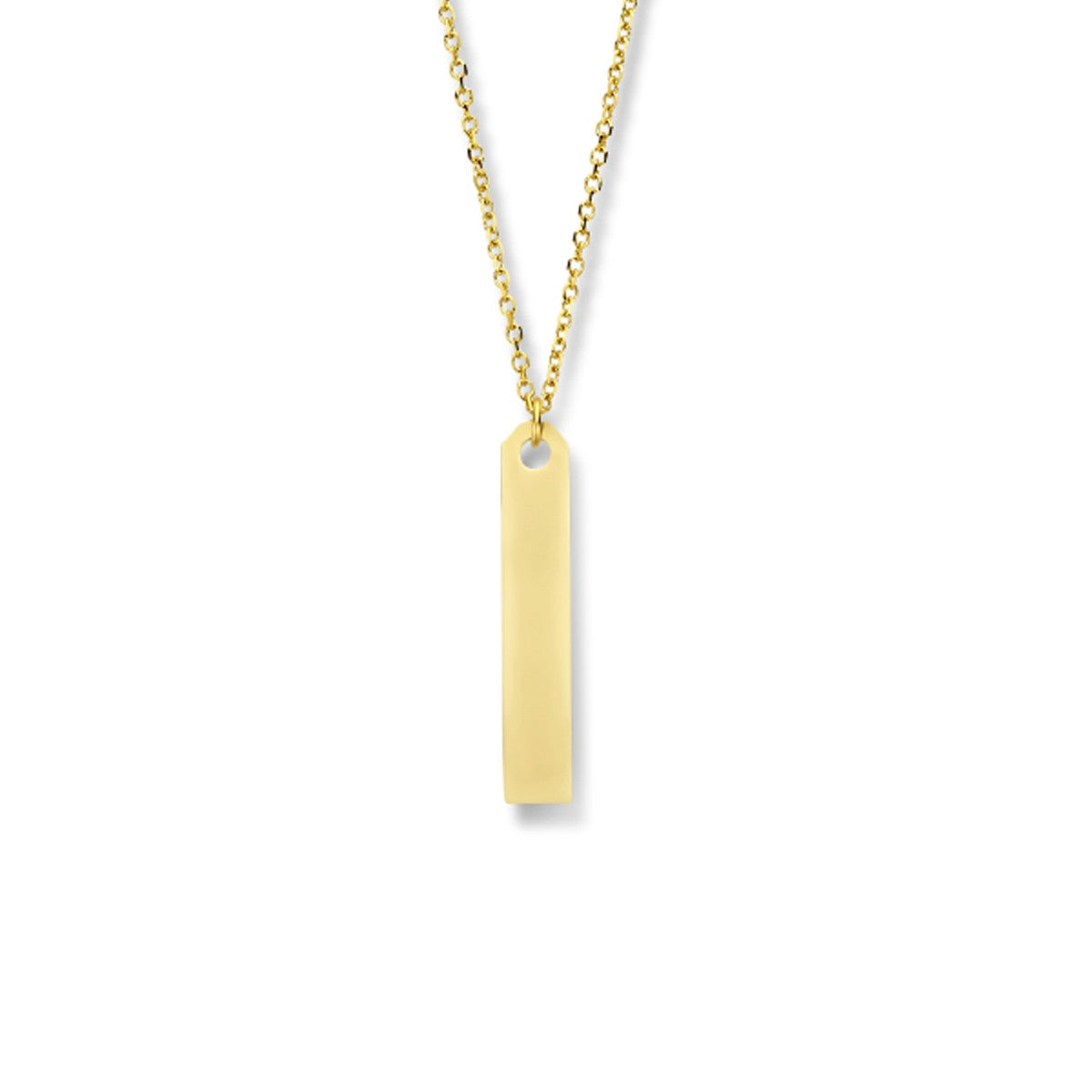 14K geelgoud graveercollier plaat 4,0 mm 42 - 45 cm 4024806 - PansiteNederland.nl