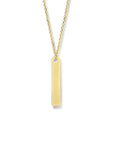 14K geelgoud graveercollier plaat 4,0 mm 42 - 45 cm 4024806 - PansiteNederland.nl