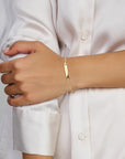 14K Geelgoud Graveerarmband Plaat 5,0 mm 4024808 - PansiteNederland.nl