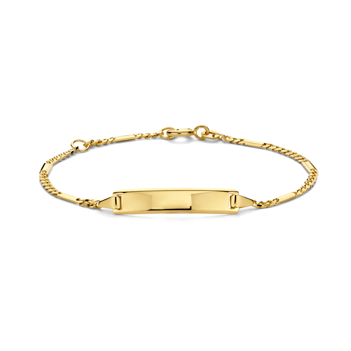 Graveerarmband plaat 5,0 mm 14K geelgoud
