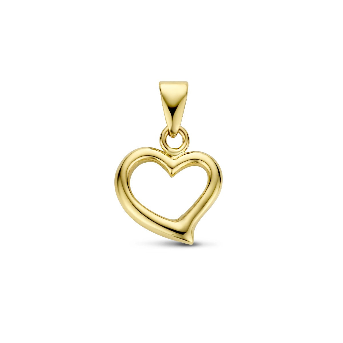 14K geelgoud hanger hart 4024859