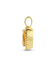 14K geelgoud hanger hart citrien en diamant 0.10ct h si halo 4024864 - PansiteNederland.nl