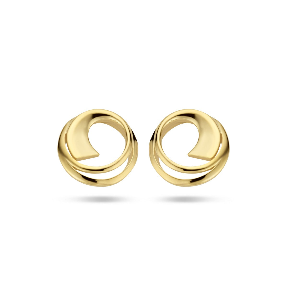 14K Geelgoud Oorknoppen Rondje 4025071 - PansiteNederland.nl
