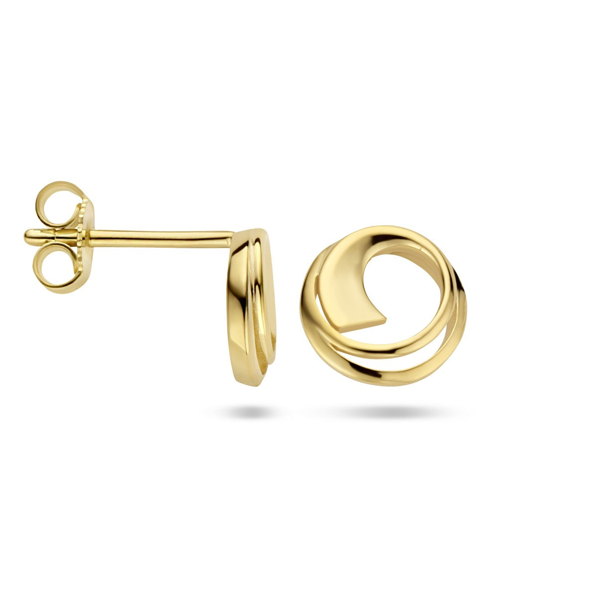 14K Geelgoud Oorknoppen Rondje 4025071 - PansiteNederland.nl