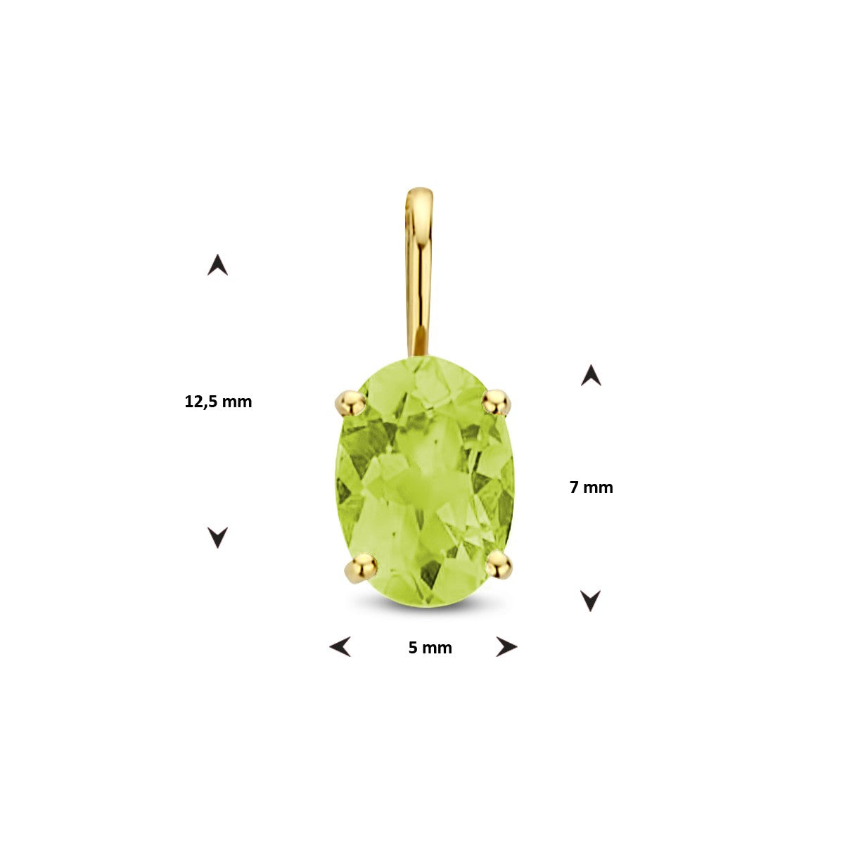 14K geelgoud hanger peridot 4025140 - PansiteNederland.nl