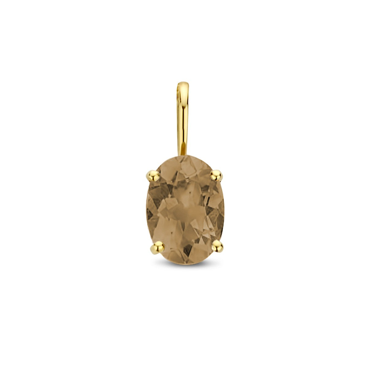 14K geelgoud hanger rookkwarts 4025141 - PansiteNederland.nl