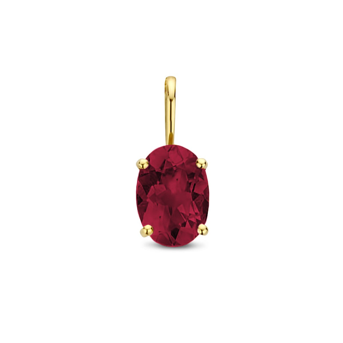 14K geelgoud hanger rhodoliet 4025142 - PansiteNederland.nl