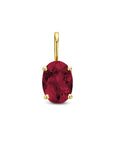 14K geelgoud hanger rhodoliet 4025142 - PansiteNederland.nl