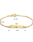 graveerarmband hart plaat 5,0 mm 14K geelgoud - PansiteNederland.nl