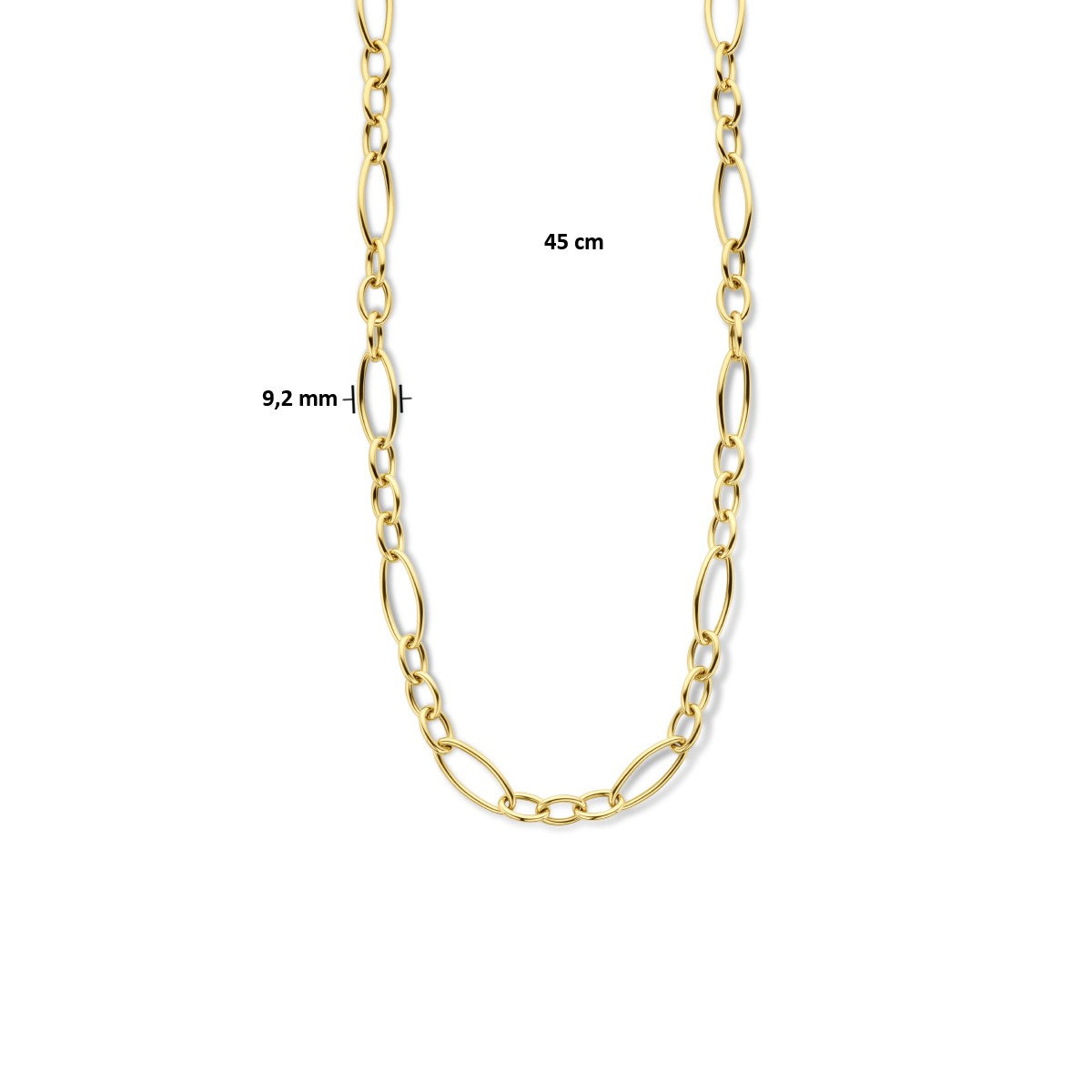 14K geelgoud collier anker 9,2 mm 45 cm 4025152 - PansiteNederland.nl