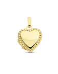 14K geelgoud medaillon hart bolletjes 4025184 - PansiteNederland.nl