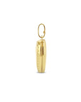 14K geelgoud medaillon hart bolletjes 4025184 - PansiteNederland.nl