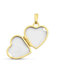 14K geelgoud medaillon hart bolletjes 4025184 - PansiteNederland.nl