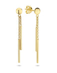 14K Geelgoud Oorhangers Balkjes 4025197 - PansiteNederland.nl